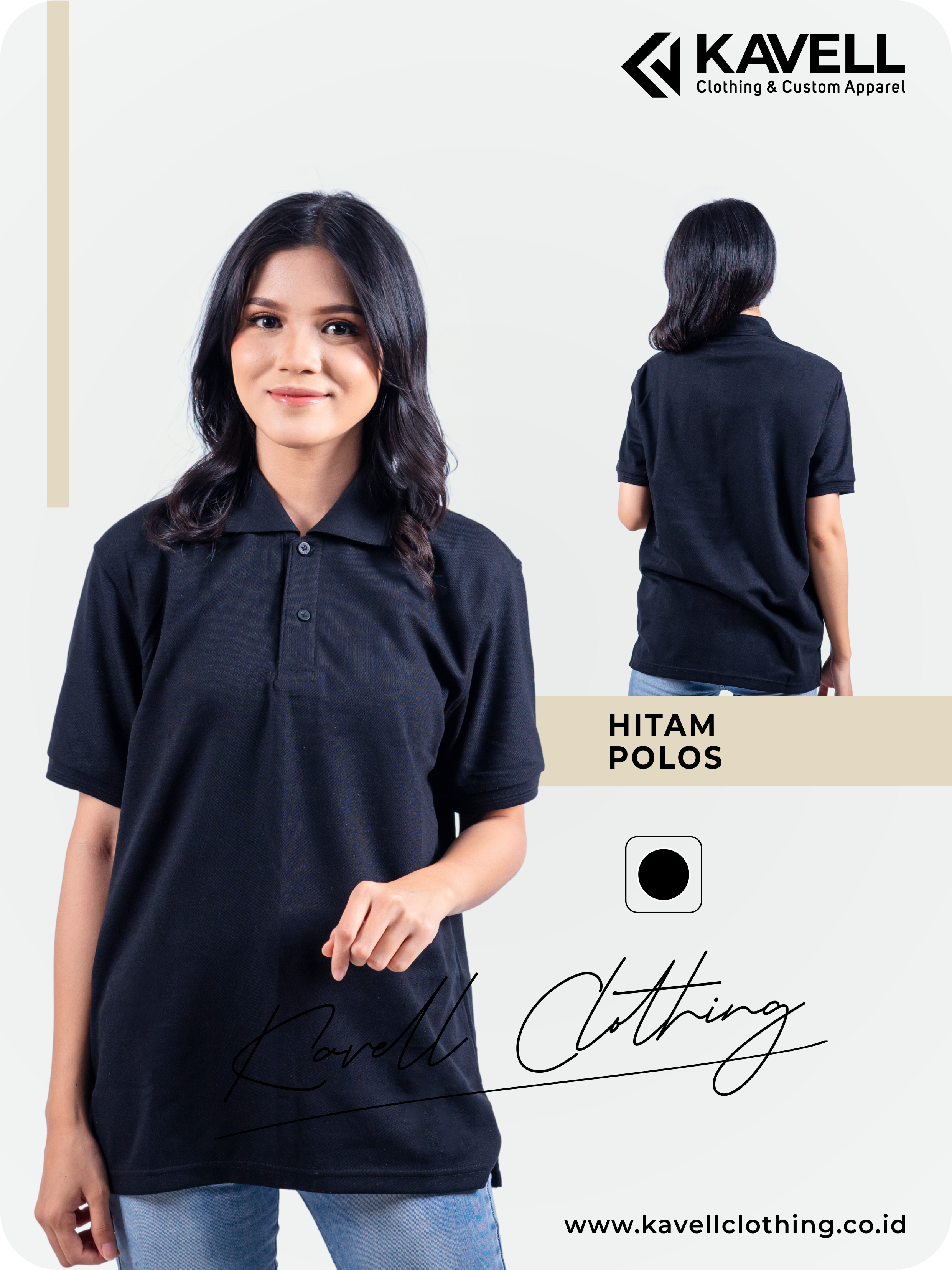 Jual Kaos Polo Jogja - Grosir Kaos Polo Polos Hitam - Kavell Clothing