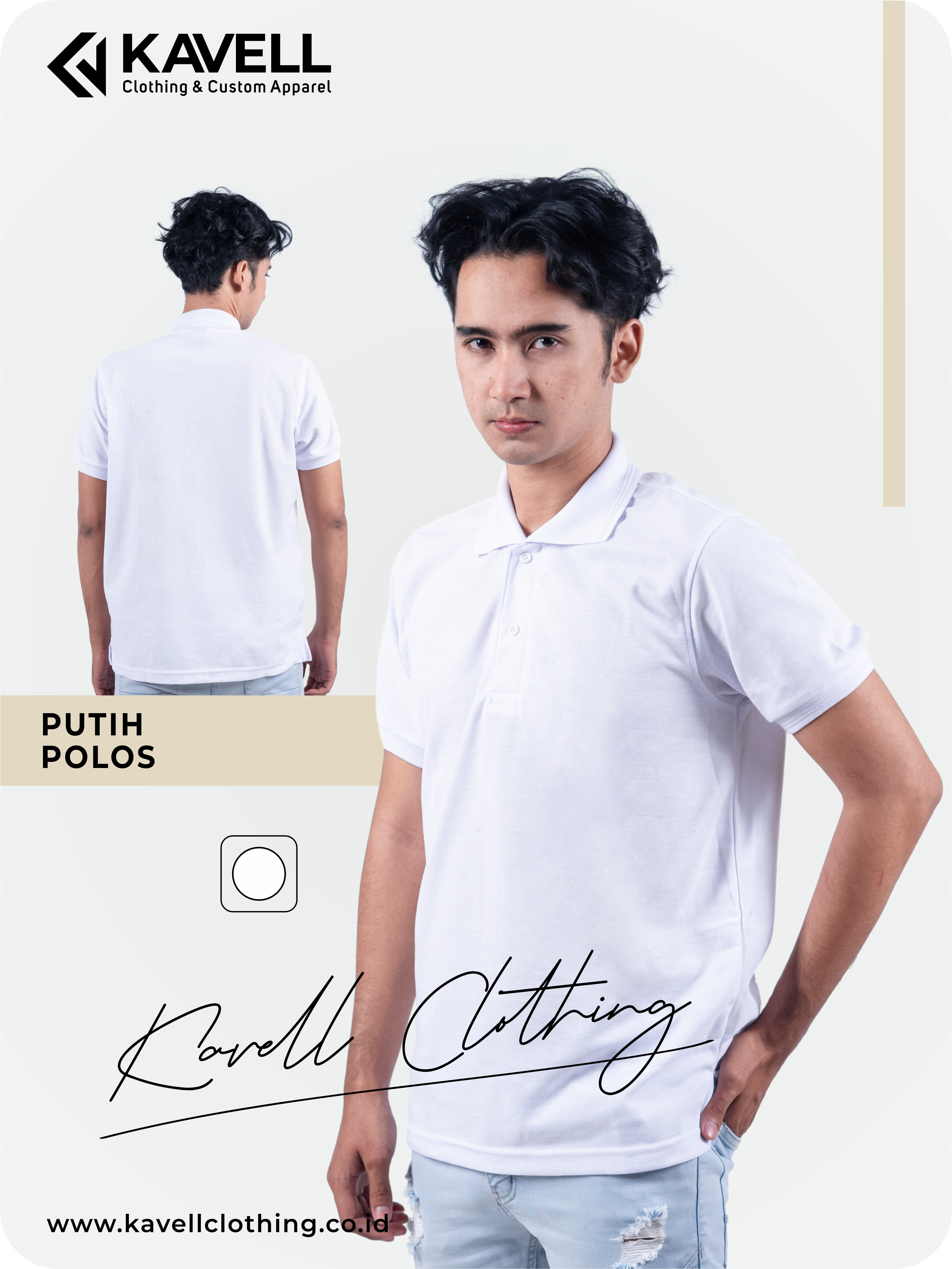 Jual Kaos Polo Jogja - Grosir Kaos Polo Polos Putih - Kavell Clothing