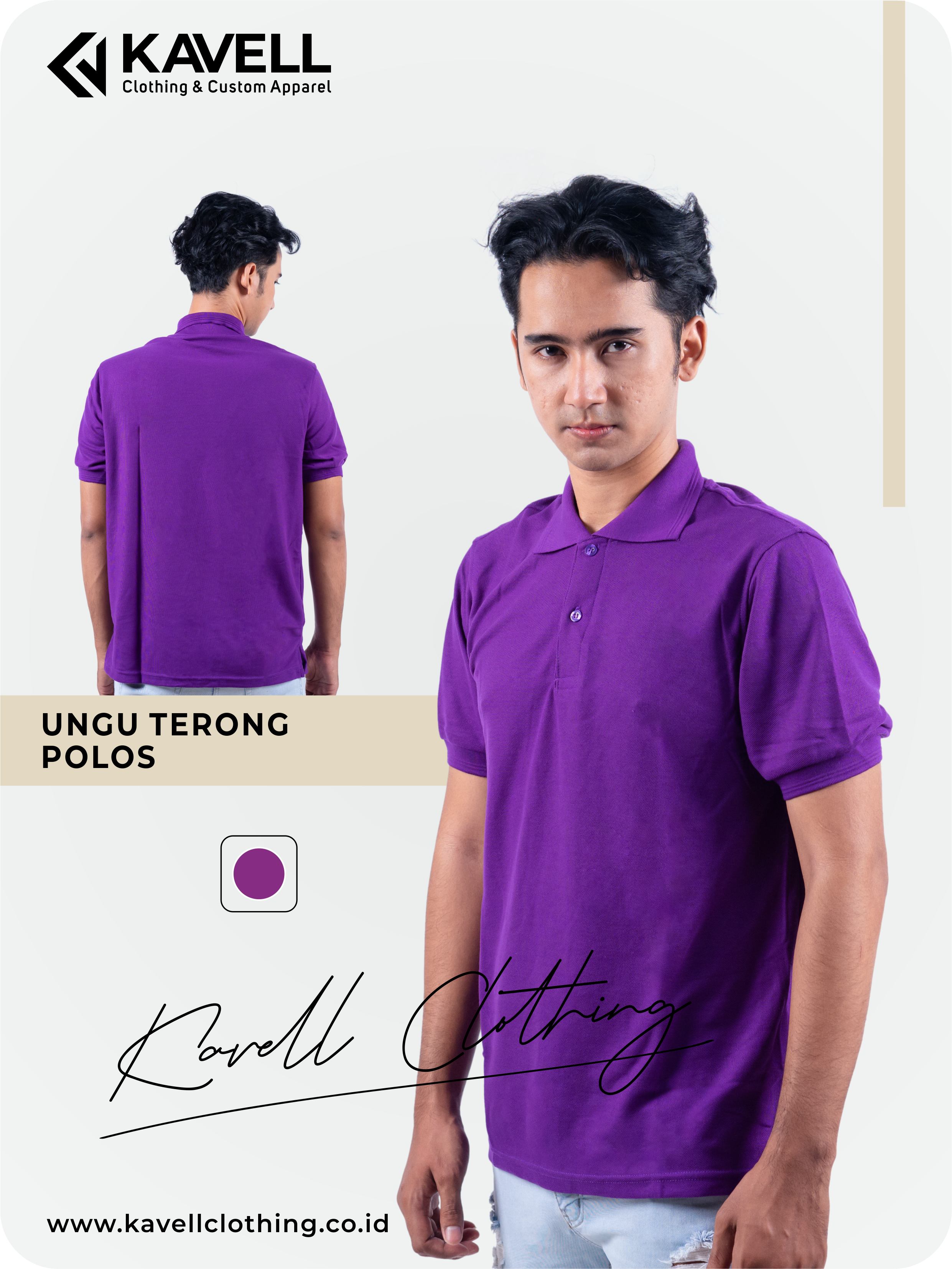 Jual Kaos Polo Jogja - Grosir Kaos Polo Polos Ungu - Kavell Clothing